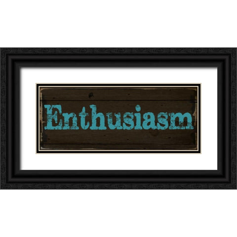 ENTHUSIASM 2 Black Ornate Wood Framed Art Print with Double Matting by Greene, Taylor