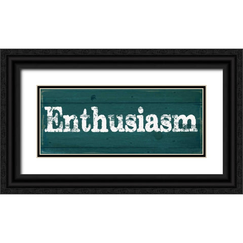 ENTHUSIASM Black Ornate Wood Framed Art Print with Double Matting by Greene, Taylor