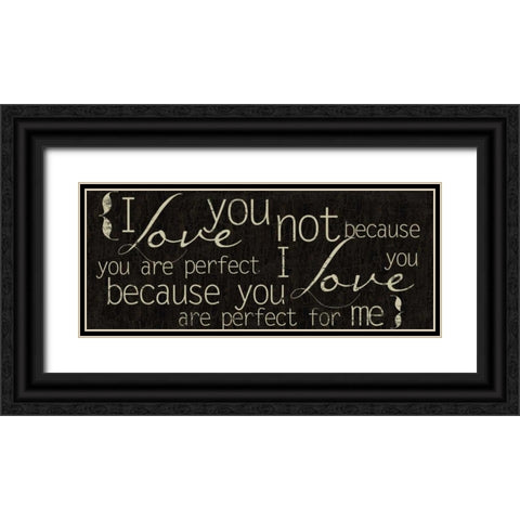 Perfect Love Black Ornate Wood Framed Art Print with Double Matting by Greene, Taylor