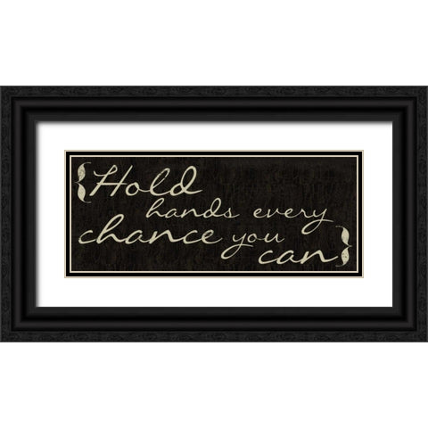 Hold Hands Black Ornate Wood Framed Art Print with Double Matting by Greene, Taylor