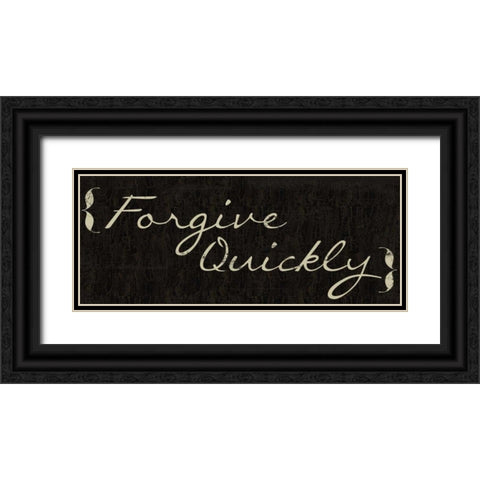 Forgive Black Ornate Wood Framed Art Print with Double Matting by Greene, Taylor