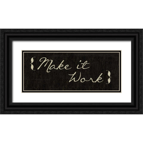 Make It Work Black Ornate Wood Framed Art Print with Double Matting by Greene, Taylor