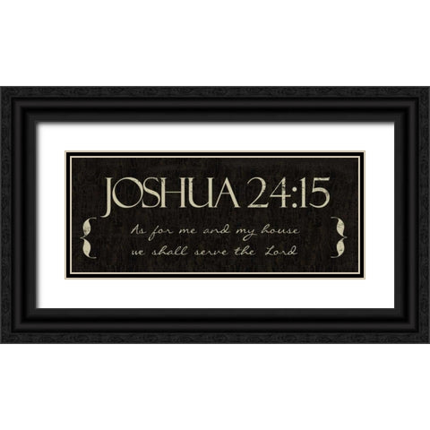 AS FOR ME AND Black Ornate Wood Framed Art Print with Double Matting by Greene, Taylor