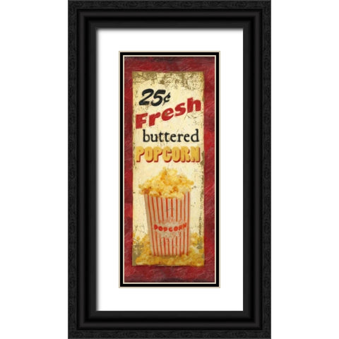 POPCORN Black Ornate Wood Framed Art Print with Double Matting by Greene, Taylor