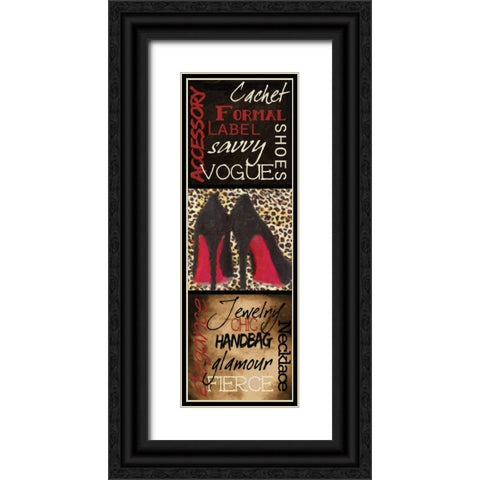Fashion 9 Patch B Black Ornate Wood Framed Art Print with Double Matting by Greene, Taylor