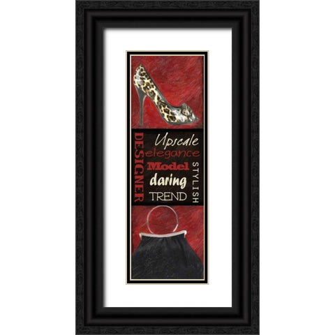 Fashion 9 Patch C Black Ornate Wood Framed Art Print with Double Matting by Greene, Taylor