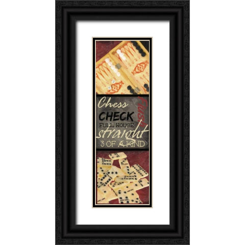 CLASSIC GAMES A Black Ornate Wood Framed Art Print with Double Matting by Greene, Taylor