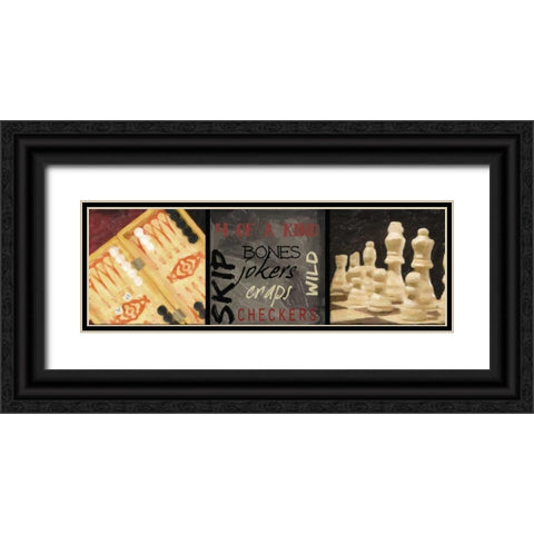 CLASSIC GAMES D Black Ornate Wood Framed Art Print with Double Matting by Greene, Taylor
