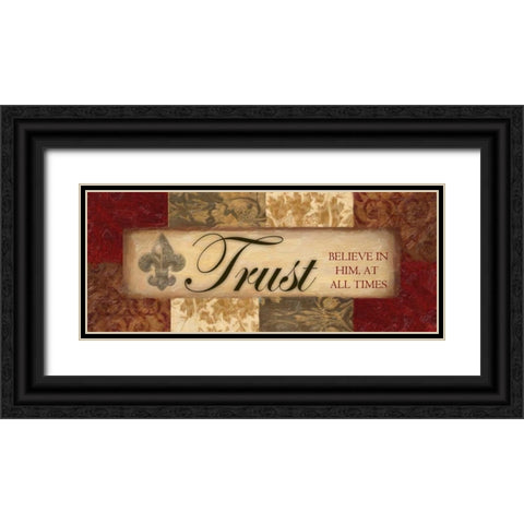 TRUST PANEL Black Ornate Wood Framed Art Print with Double Matting by Greene, Taylor