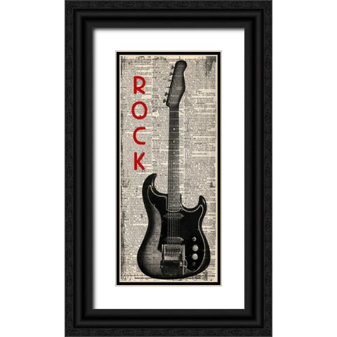 ROCK PANEL Black Ornate Wood Framed Art Print with Double Matting by Greene, Taylor