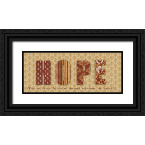 HOPE Black Ornate Wood Framed Art Print with Double Matting by Greene, Taylor