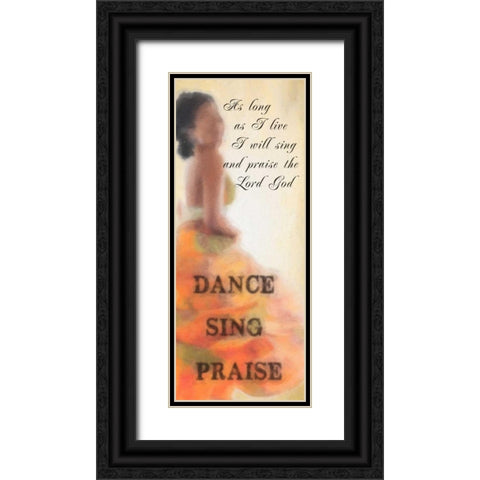Praise Black Ornate Wood Framed Art Print with Double Matting by Greene, Taylor