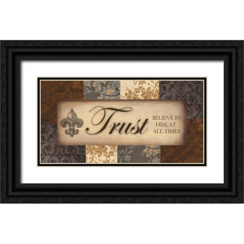 TRUST  NEUTRALS Black Ornate Wood Framed Art Print with Double Matting by Greene, Taylor