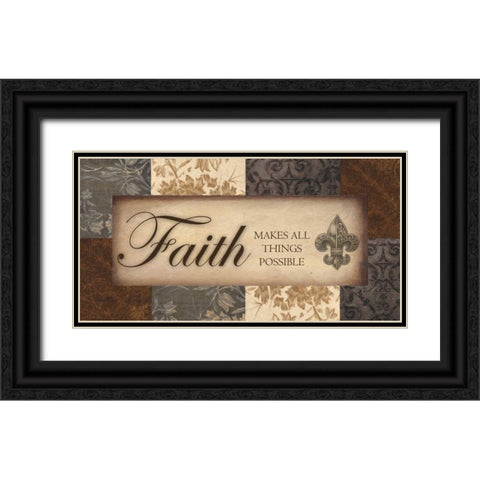 FAITH NEUTRALS Black Ornate Wood Framed Art Print with Double Matting by Greene, Taylor
