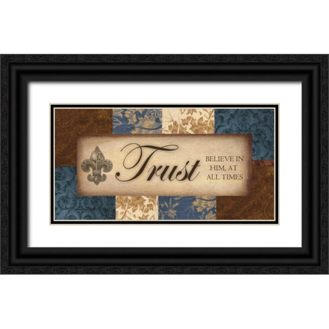 TRUST Black Ornate Wood Framed Art Print with Double Matting by Greene, Taylor
