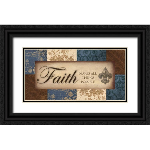 FAITH  Black Ornate Wood Framed Art Print with Double Matting by Greene, Taylor