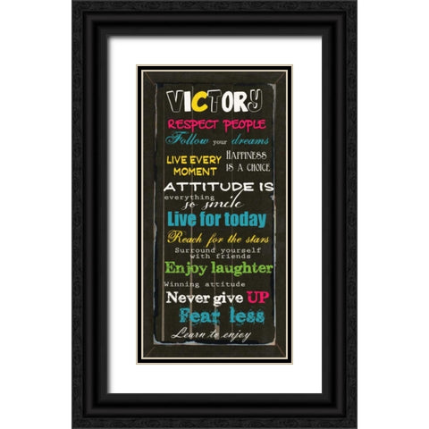 FEAR LESS Black Ornate Wood Framed Art Print with Double Matting by Greene, Taylor