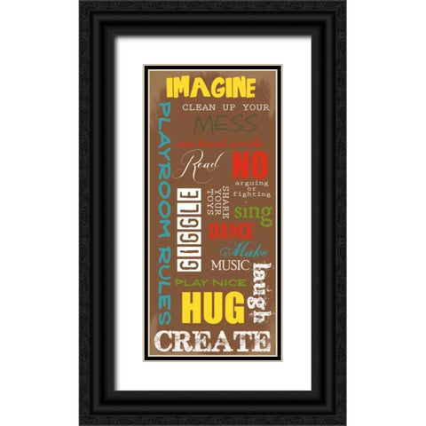 PLAYROOM Black Ornate Wood Framed Art Print with Double Matting by Greene, Taylor