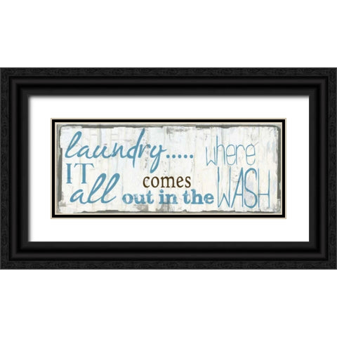IN THE WASH Black Ornate Wood Framed Art Print with Double Matting by Greene, Taylor