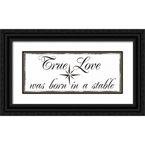 TRUE LOVE Black Ornate Wood Framed Art Print with Double Matting by Greene, Taylor