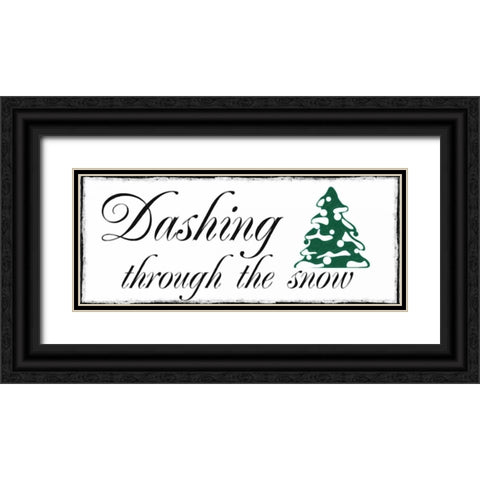 DASHING Black Ornate Wood Framed Art Print with Double Matting by Greene, Taylor