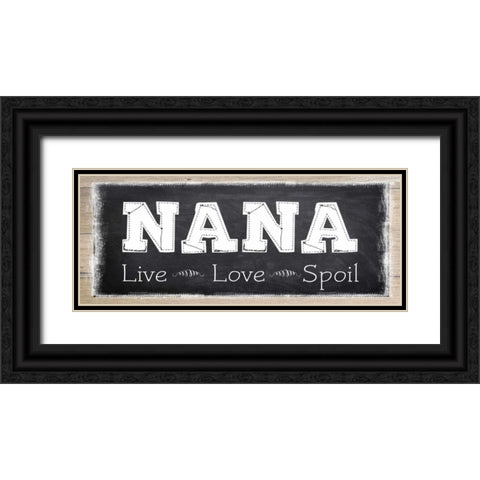 LIVE LOVE SPOIL Black Ornate Wood Framed Art Print with Double Matting by Greene, Taylor