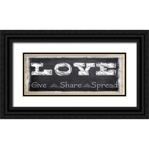 LOVE SPREAD Black Ornate Wood Framed Art Print with Double Matting by Greene, Taylor