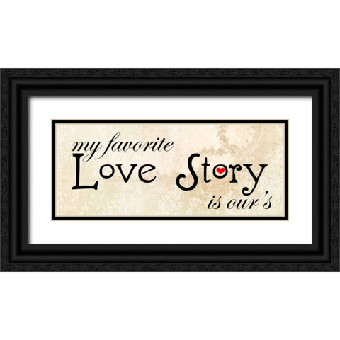 LOVE STORY Black Ornate Wood Framed Art Print with Double Matting by Greene, Taylor