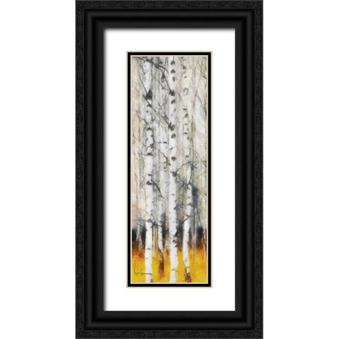 SAFFRON TIMBER PANEL II Black Ornate Wood Framed Art Print with Double Matting by Greene, Taylor