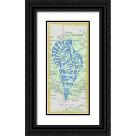 Shell Black Ornate Wood Framed Art Print with Double Matting by Greene, Taylor