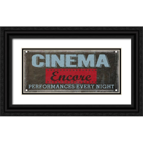 CINEMA ENCORE Black Ornate Wood Framed Art Print with Double Matting by Greene, Taylor