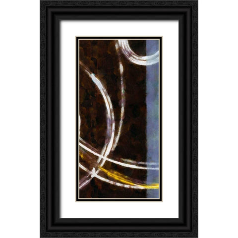 OPALA  PANEL II Black Ornate Wood Framed Art Print with Double Matting by Greene, Taylor