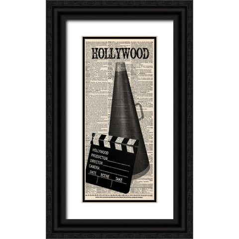 HOLLYWOOD Black Ornate Wood Framed Art Print with Double Matting by Greene, Taylor