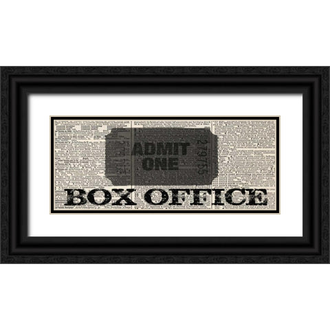 BOX OFFICE PANEL Black Ornate Wood Framed Art Print with Double Matting by Greene, Taylor