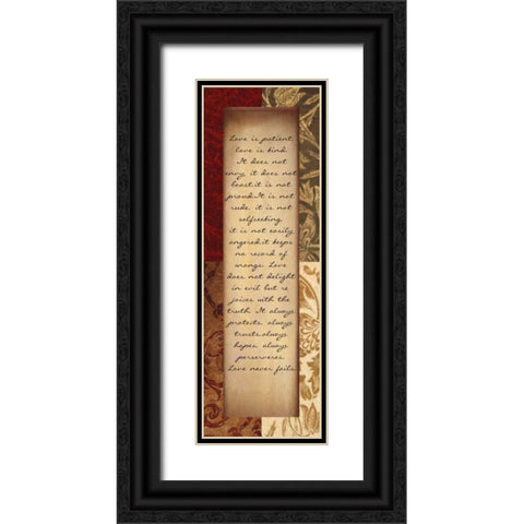 LOVE IS  Black Ornate Wood Framed Art Print with Double Matting by Greene, Taylor