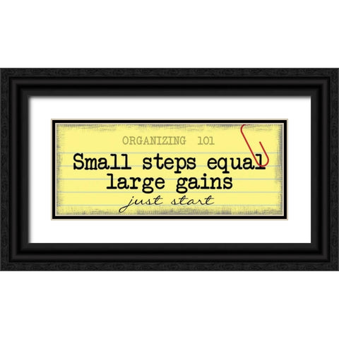 Just Start Black Ornate Wood Framed Art Print with Double Matting by Greene, Taylor