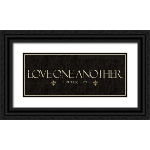 Love One Another Black Ornate Wood Framed Art Print with Double Matting by Greene, Taylor
