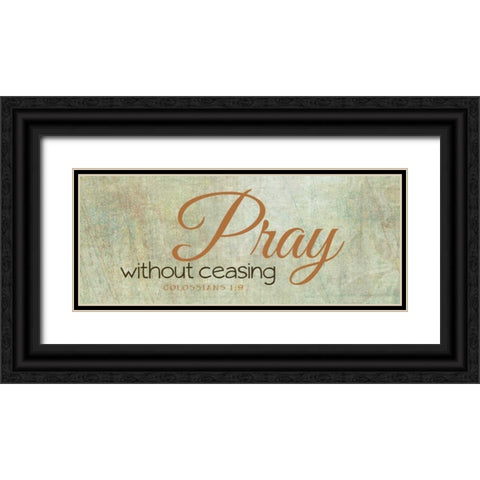 Pray Black Ornate Wood Framed Art Print with Double Matting by Greene, Taylor