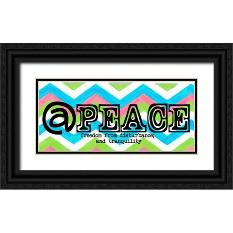 PEACE PANEL Black Ornate Wood Framed Art Print with Double Matting by Greene, Taylor