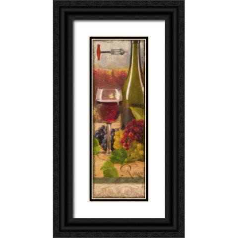 WINE ROUGE VINEYARD Black Ornate Wood Framed Art Print with Double Matting by Greene, Taylor