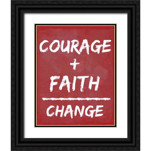 COURAGE PLUS Black Ornate Wood Framed Art Print with Double Matting by Greene, Taylor