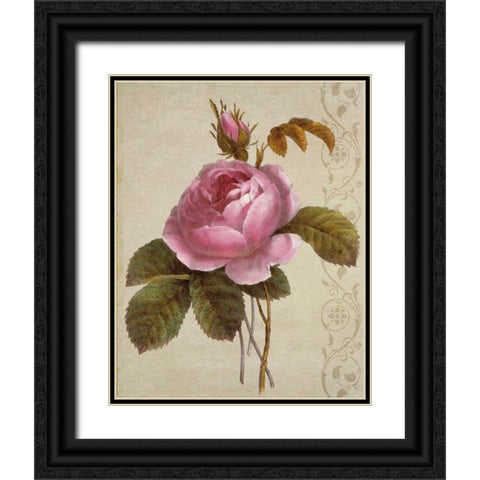 Pink And Yellow II Black Ornate Wood Framed Art Print with Double Matting by Greene, Taylor
