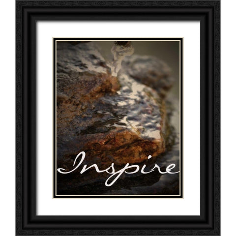 Inspire Rocks Black Ornate Wood Framed Art Print with Double Matting by Greene, Taylor
