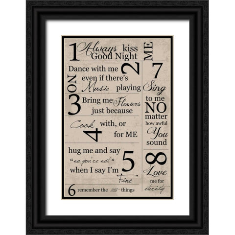 I WILL FALL FOR A MAN WHO Black Ornate Wood Framed Art Print with Double Matting by Greene, Taylor