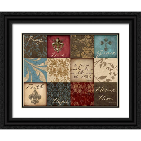 Faith12 Patch B Black Ornate Wood Framed Art Print with Double Matting by Greene, Taylor