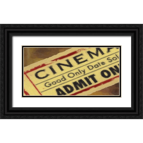 TICKET Black Ornate Wood Framed Art Print with Double Matting by Greene, Taylor