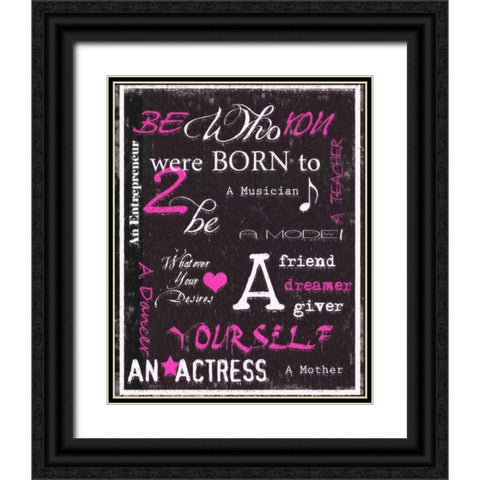 Be You Black Ornate Wood Framed Art Print with Double Matting by Greene, Taylor