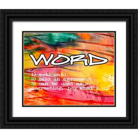 Word Black Ornate Wood Framed Art Print with Double Matting by Greene, Taylor