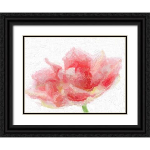 Tulip Flamingo Black Ornate Wood Framed Art Print with Double Matting by Greene, Taylor