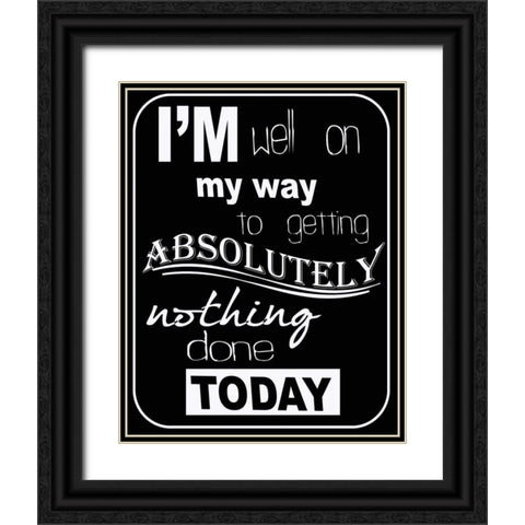 NOTHING DONE TODAY Black Ornate Wood Framed Art Print with Double Matting by Greene, Taylor